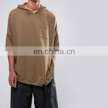 Super Oversized Longline Short Sleeve Hoodie