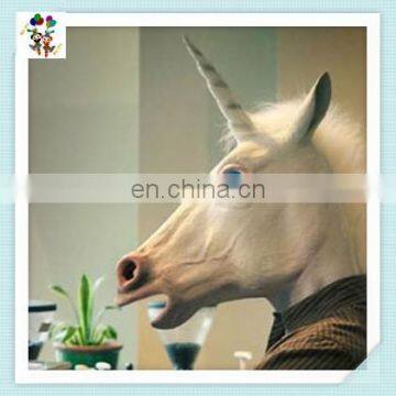 Halloween Party Costume Creepy Unicorn Full Head Latex Animal Masks HPC-0480 photo-2