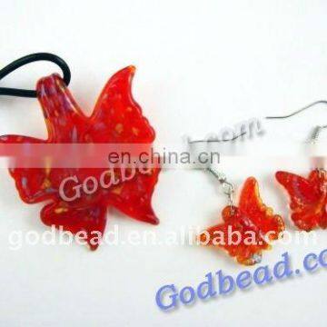 G1(815)red lampwork murano glass pendant set ,colorful foil murano glass pendant,wholesale Italy murano glass pendant sets