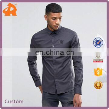 China OEM Custom Manufacturer Men's Stretch Shirt In Slim Fit