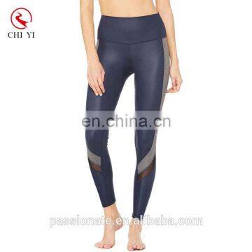 Factory wholesale custom oem logo color block printed tight leggings slim fit seamless girls yoga wear