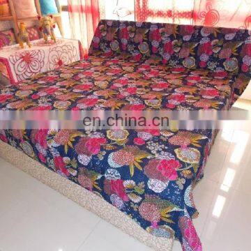 Kantha Quilts Indian Handmade Patchwork Cotton Kantha Bedspread