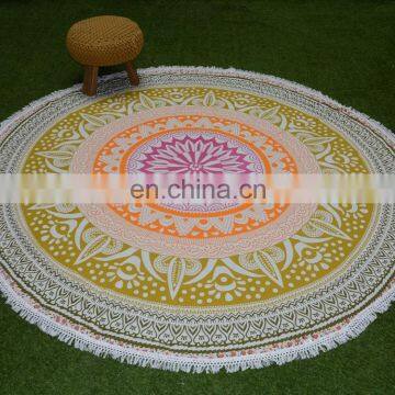 Wholesale wall hanging beach towel india mandala round tapestry