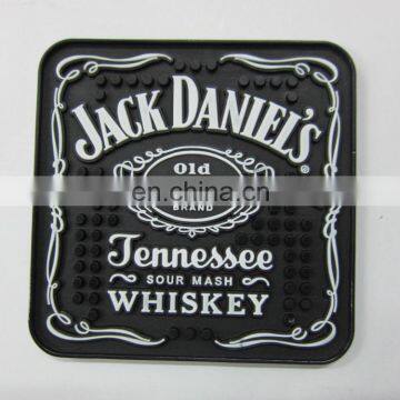 Personalized Square Soft Pvc Beer Drink Pad and Cup Stacking Mat photo-3