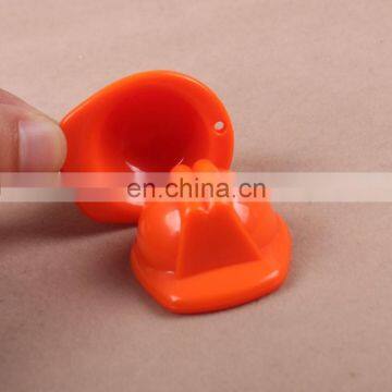 hard plastic safety helmet hat shape plastic keychain