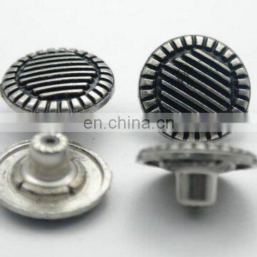 Logo custom non-moveable head metal button studs