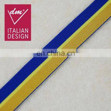 Fashionable design gold and blue elastic band, elastic ribbon wholesale
