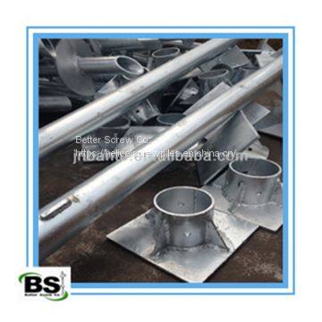 round shaft helical piers reinforce Weak surfaces soils