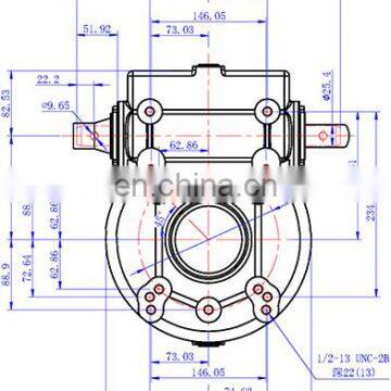 WGB-NYTM Worm Gear Reducer, Wheel Gearbox for Irrigation System photo-3