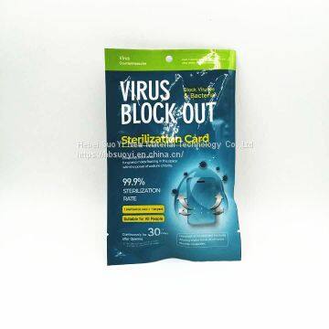 Virus Shut Out Disinfection Card With Strap Anti Virus Protects Last for 60 Days photo-2