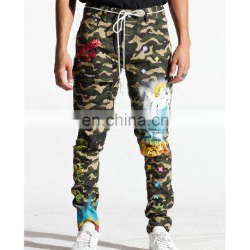 DiZNEW Military Army Cargo Camo Combat Work Jeans Pants With Printing photo-2