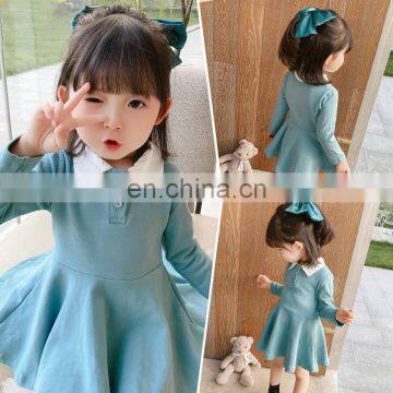 Children's college style dress 2020 new Korean girl polo skirt child baby foreign princess dress autumn