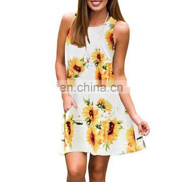 2019 New Design Fashion Clothes Casual Wear Women O Neck Dress Summer Lady Dress photo-2