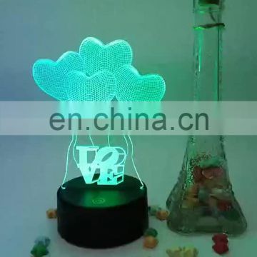 Quick Shipping Dinosaur Acrylic 3D Lamp Led Night Light Kids Table Desk Lamp