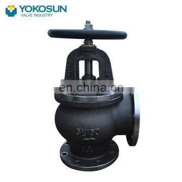 JIS F7312 MARINE CAST STEEL ANGLE GLOBE VALVE 5K