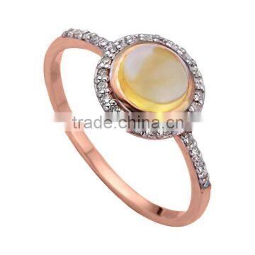 9k 10k 14k 18k White and Pink Gold Ring Earrings Diamond