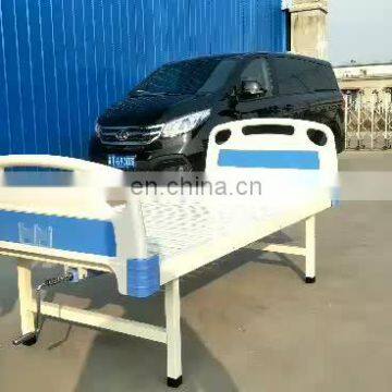 One Crank Manual Hospital Bed With Guardrail And Casters