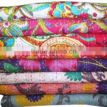 Indian Old Heavy Vintage Kantha Quilts Gudri Reversible Throw Ralli India wholesale Handmade Indian Lot