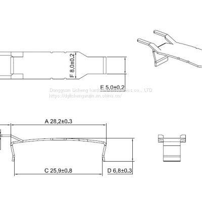 RM14 Clamps Tinned Surface SK7 Material High-frequency Transformer Clip. photo-2