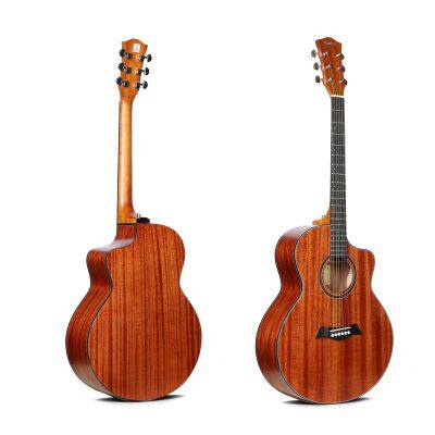 Good price matte 40 inch auditorium made in China wood acoustic guitar OEM guitar for sale