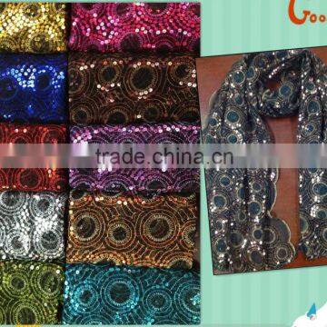 PLS004 Fashion newest islamic muslim long scarf with sequin