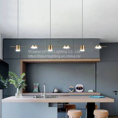 Gold or Black Simple LED Chandelier Modern Kitchen Island Long Hanging Light Dining Bar Office Coffee Restaurant Pendant Lamp photo-4