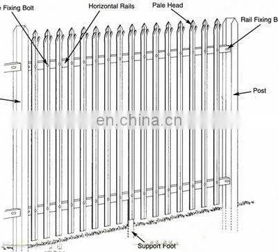 Factory Supply Outdoor Security Fence Steel Palisade Fence photo-2
