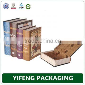 Cardboard paper decorative fake book shaped boxes wholesale