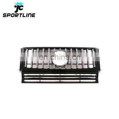 Silver ABS W463 GT Front Mesh Grill for Mercedes Benz G500 G550 G55 G65 AMG 13-17