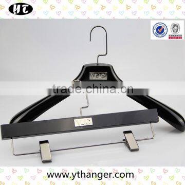 Black Matched Wooden Hanger for Luxury Clothes photo-3