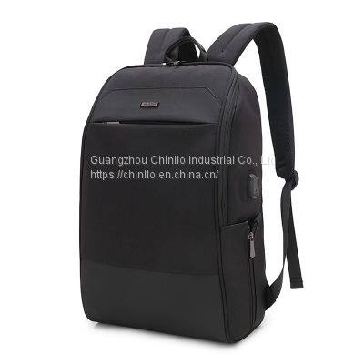 Grey Polyester Backpack With USB Wholesale Anti Theft Men Briefcase Classic Fashion Business Sport Bag CLG18-1852