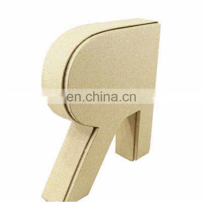 Cardboard Marquee Number R Shape 26 Alphabet Letters Paper Packaging Box for Home Decor Wedding Birthday