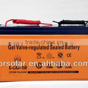 solar gel battery 12v 150ah (6-CAJ-150)-Br-Solar, No.1 Ranking Manufacturer in China