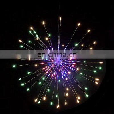 Solar Power diwali Wedding Decoration Christmas Starburst LED Fireworks Tree String Lights