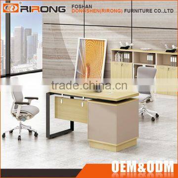 Customized Director Executive Office Table Wooden 1.8m Office Computer Laptop Desk With Cabinet photo-2