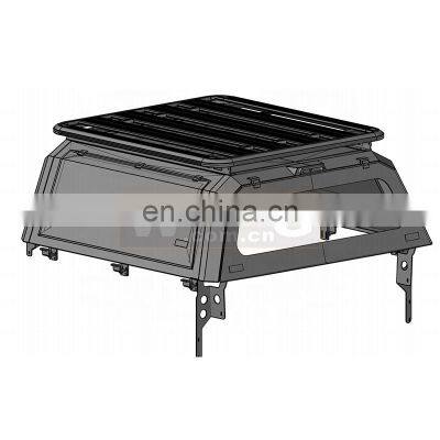 Metal Steel Black Canopy For Toyota Hilux Vigo 2005-2021 Dual Cab Tool Box Canopies