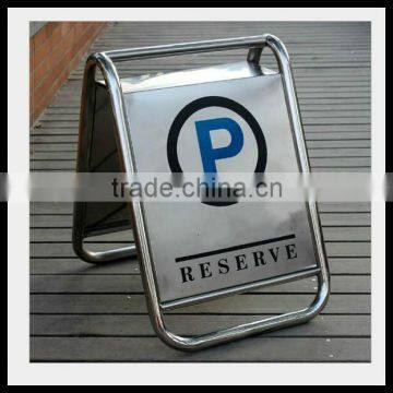Customize Reserve Parking Stainless Steels_Parking Floor Stand Sign_ Pedestal Signs Stand_Portable Hotel Metal Parking Reserve photo-3