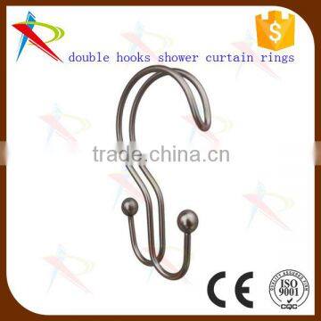 Double hooks shower curtain rings 12 pcs by box selling on Ebay