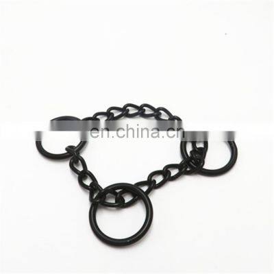 Custom pop color matte black Dog Collar hardware  Iron Chain  O ring welded