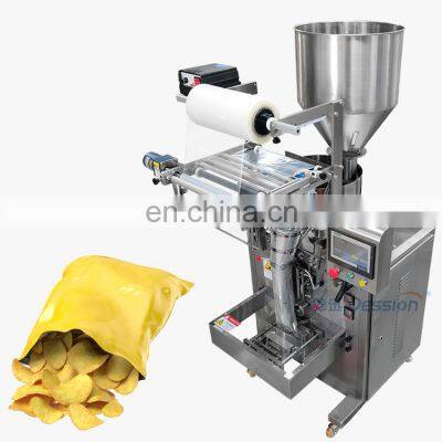 Automatic chips small pouch vertical packing machine for banana chips packaging small nitrogen potato chips packing machine