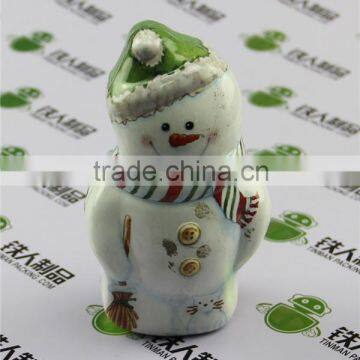 European style Snowman Christmas holiday gifts different shaped gift tin box