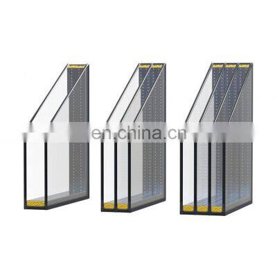 High quality hollow glass doors and Windows triangular sliding low-E tempered double pane glass