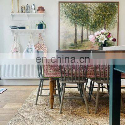 Best Selling Large Wicker Seagrass Rug Rustic Style Natural Brown Straw Floor Mat Carpet Vietnam Supplier photo-2