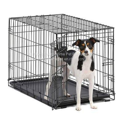 Chinese manufacturer multi size decorative folding metal wire dog cages crate pets wire dog kennels