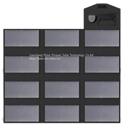 Solar Outdoor Charger Energy Storage Power Folding Dual USB Plus DC Output photo-2