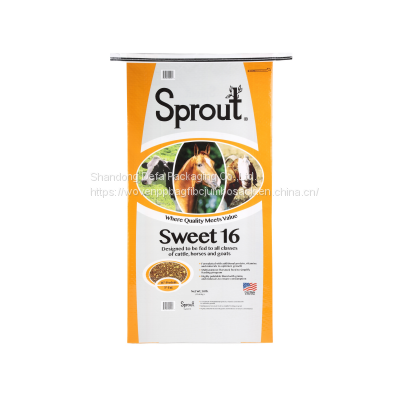 Side Gusset Polypropylene Woven Sacks Plastic Feed Pet Food Bags 50kg 25kg 10kg