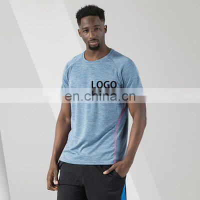 Quick Dry 100% Polyester Hot Sale Casual Gym Sports Wear Short Sleeve Men's T-shirt Workout Athletic Training Running Clothes