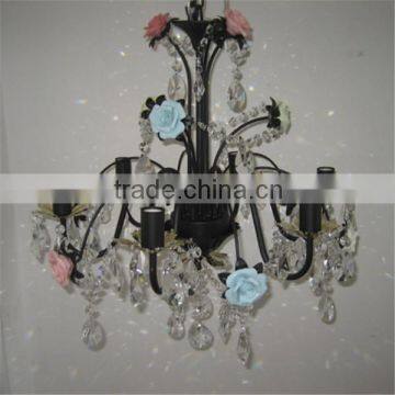 Modern Ceramics Flower Crystal Chandelier photo-3