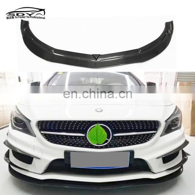 C117 CLA Carbon Fiber RZ Style Front Lip Front Spoiler Front Bumper Lip For Mercedes Benz CLA C117