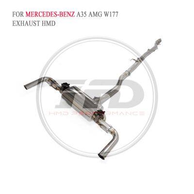 SS304 Exhaust Catback Suitable for Mercedes Benz A35 AMG W177/GLA45 X156/A200 W176/w204 C63 Auto Modification Electronic Valve WhatsApp+86 18946955156